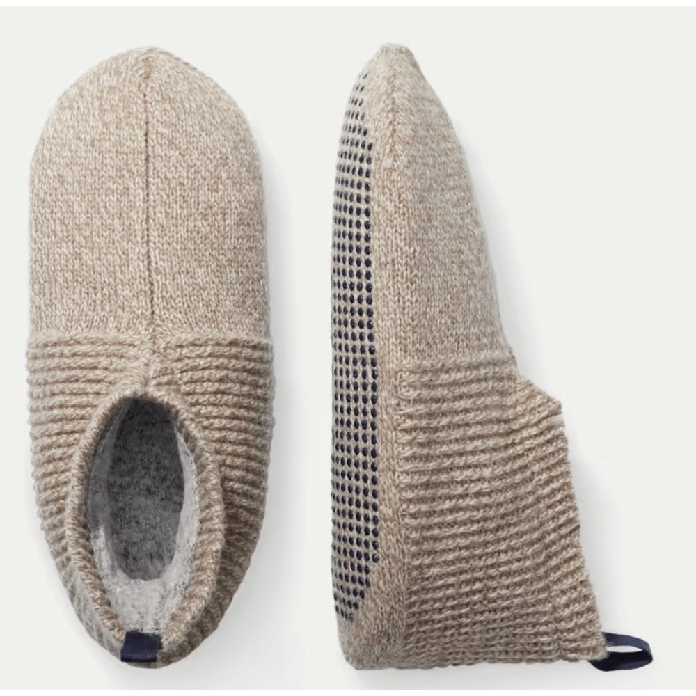 Bombas Gripper Slipper Socks Oatmeal Heather Large Cozy House Shoes
